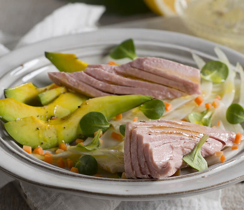 Salade au thon, fenouil et à l’avocat