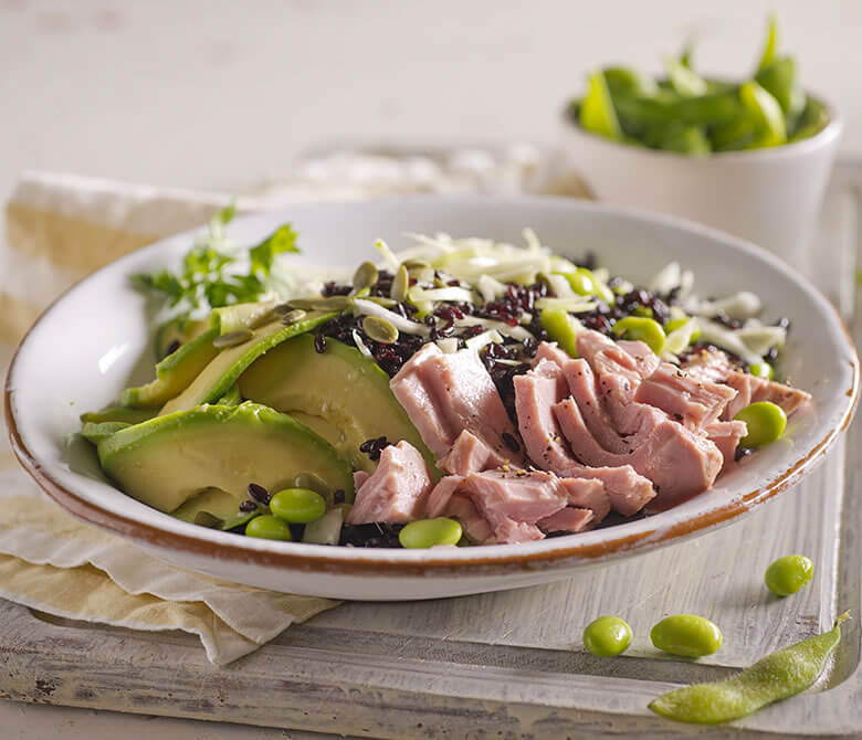 Wild Rice Salad with Tuna and Avocado